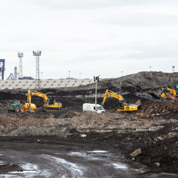 15 - Materials being sorted for waste and recycling