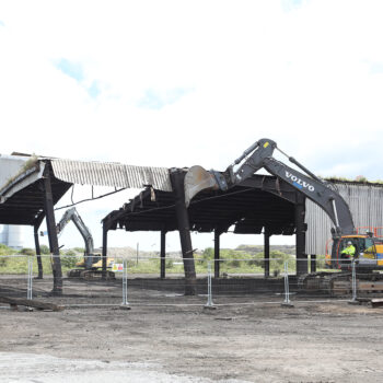 3 - Mayor Houchen kicking-off the Ferro Manganese shed demolition in July 2020